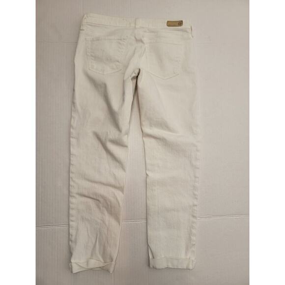 Adriano Goldschmied Jeans Womens Sz 28 The Stilt Roll Up Cigarette Stretch White - Picture 8 of 10